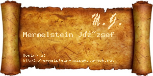 Mermelstein József névjegykártya